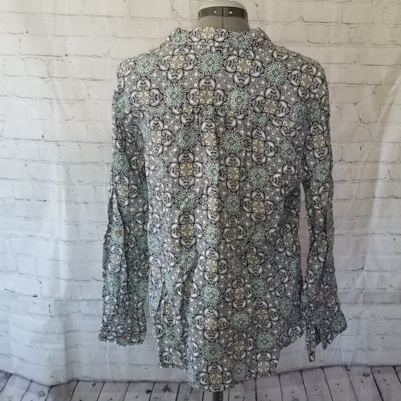 NWOT Charter Club Women's Linen Large Button Down - Picture 3 of 16
